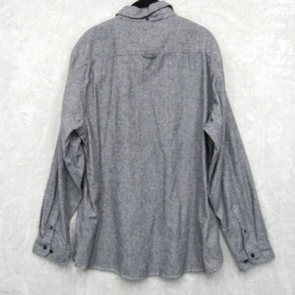 Burnside Gray Flannel Long Sleeve Button Front Shirt XL Embroidered Hops Beer - Picture 2 of 10